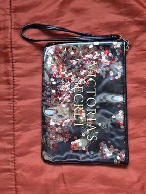 Victoria's Secret Sequined Wristlet Makeup Bag